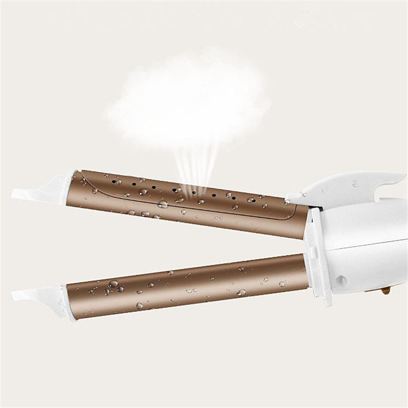 Daugiafunkcis 2 viename elektrinis plaukų garbanojimo geležies plaukų tiesintuvas su apsauga nuo dulkių Nešiojamas namų plaukų priežiūros formavimo įrankis 4#