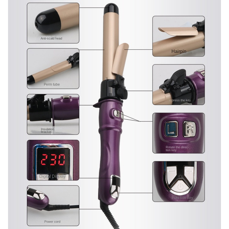 Αυτόματο ψαλιδάκι μαλλιών Ηλεκτρικό styler Εργαλεία για μπούκλες Σίδερα Σιδερένια μπουκλάκια για γυναίκες Νέα Arrvial μπούκλες