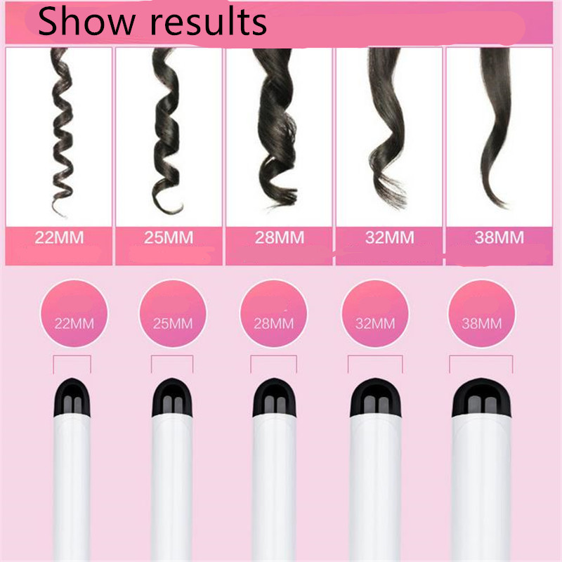 Beállító LCD Hajgöndörítő Kerámia máz Hosszabbító Hőmérséklet Hajgöndörítő vasalók Professzionális hajformázó eszközök