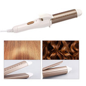 Styling Curling Iron Hair Wave Wand 2 in 1 Kuiv märg keraamiline sirgendamine lokitangid Avaleht Kahe otstarbega lokirullid