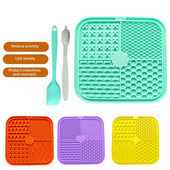 Hrănitoare lente pentru câini Covorașe cu mâncare farfurie pentru linge pentru animale de companie farfurie pentru câini cu patru culori din silicon Venză pentru câini cu aspirație puternică hrană bol pentru câini Accesorii pentru câini