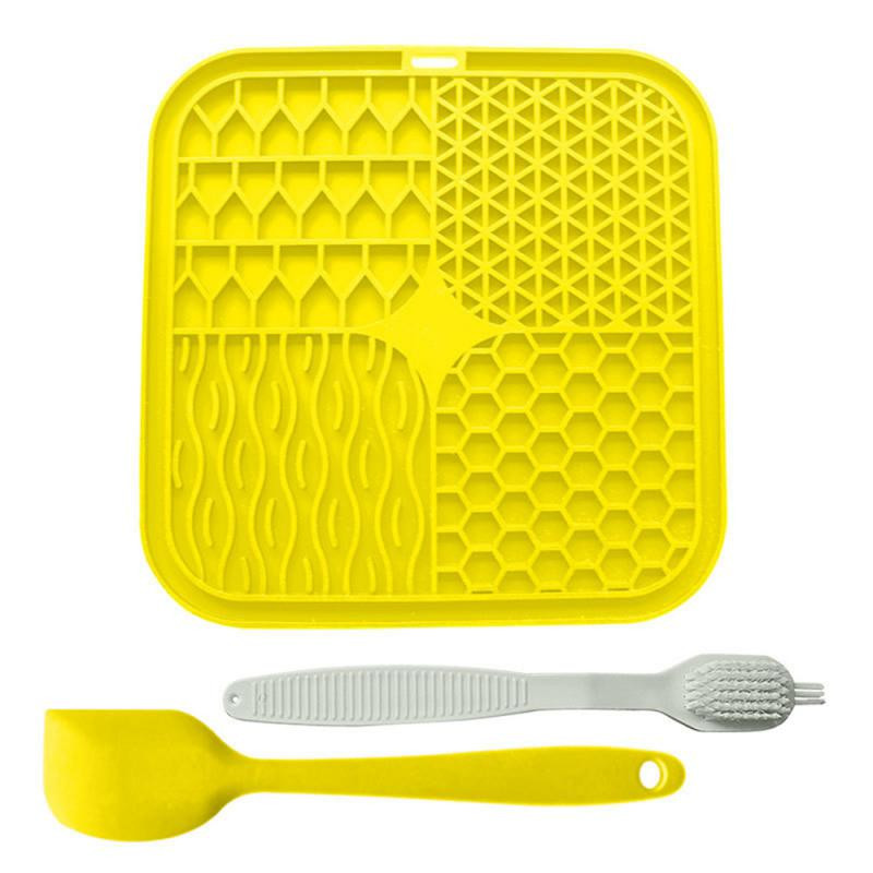 Hrănitoare lente pentru câini Covorașe cu mâncare farfurie pentru linge pentru animale de companie farfurie pentru câini cu patru culori din silicon Venză pentru câini cu aspirație puternică hrană bol pentru câini Accesorii pentru câini