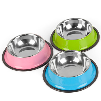 4 цвята купи за кучета от неръждаема стомана, прекрасна храна за домашни любимци, вода и напитки, чинии, хранилка за котка, кученце, куче
