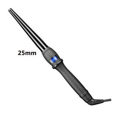 Μπουκλές LCD κωνικό σίδερο για μπούκλες μονό σωλήνα κεραμικό γλάσο κώνος λουλούδι αχλάδι ηλεκτρικό ραβδί σγουρά μαλλιά ρολό εργαλεία styling