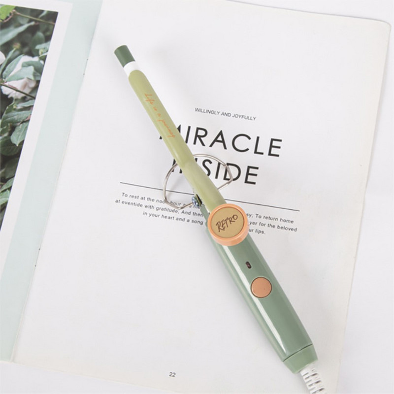 Mini plaukų suktukas 9 mm elektrinis garbanojimo geležis Profesionalus keraminis plaukų suktukas Wave garbanojimo geležies plaukų formavimo įrankis