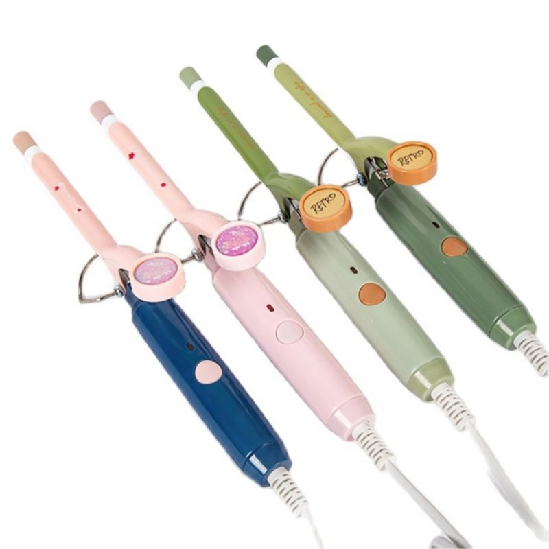 Mini plaukų suktukas 9 mm elektrinis garbanojimo geležis Profesionalus keraminis plaukų suktukas Wave garbanojimo geležies plaukų formavimo įrankis