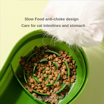 Αυτόματο μπολ νερού για γάτες και σκύλους σε σχήμα αβοκάντο Μπολ για τροφή αργής τροφής Μπουκάλι προμήθειες για κατοικίδια Μπουκάλι Αντιολισθητικό αδιάβροχο μπολ