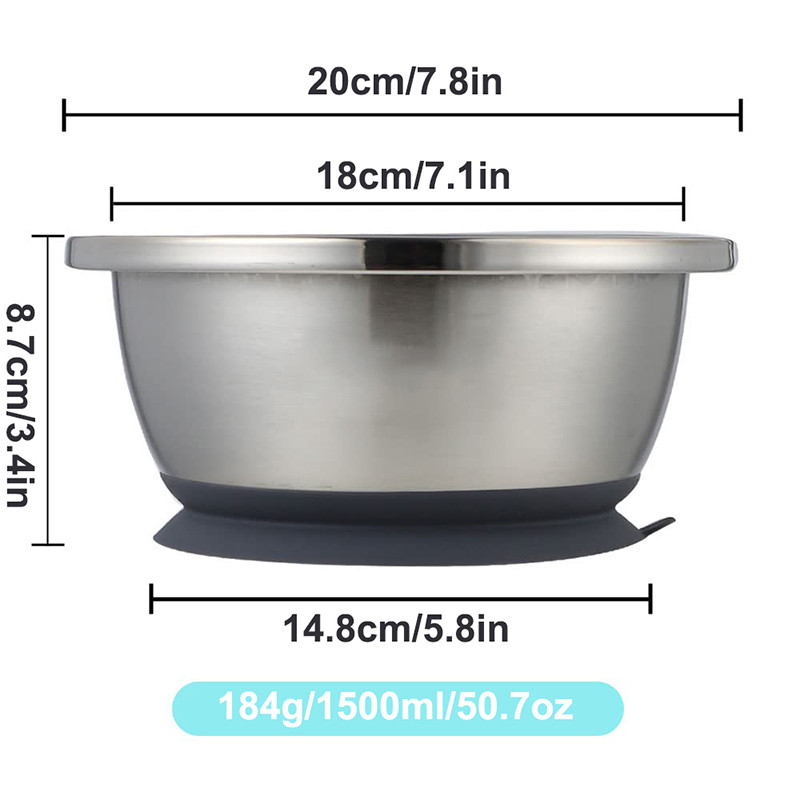 Benepaw Μπολ από ανοξείδωτο ατσάλι για σκύλους Ανθεκτικό χωρίς ολίσθηση Τροφοδότης κατοικίδιων ζώων Πιάτα τροφής για κουτάβι με νερό με δίσκο σιλικόνης