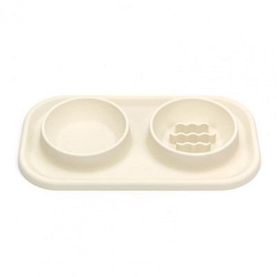 Aeglane söötmine lemmikloomakauss, silikoonist kahekordne koerakauss, aeglane söötmine lämbumisvastane toit veesöötur Aeglane söötja koerakauss lemmikloomatarbed