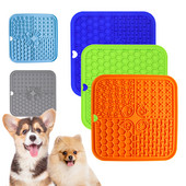 Χαλάκι για γλείψιμο για σκύλους με βεντούζες αργές ταΐστρες Γλείψιμο κατοικίδιο ζώο Ανακούφιση από άγχος Εκπαίδευση γατών για φαγητό Γιαούρτι φυστικοβούτυρο για σκύλους