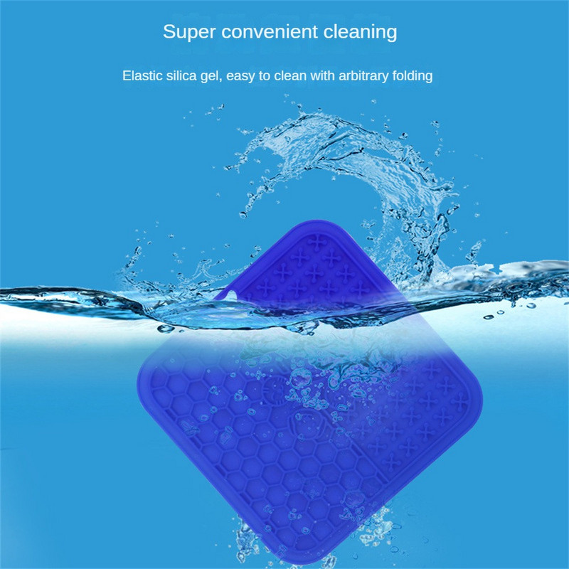 Χαλάκι για γλείψιμο για σκύλους με βεντούζες αργές ταΐστρες Γλείψιμο κατοικίδιο ζώο Ανακούφιση από άγχος Εκπαίδευση γατών για φαγητό Γιαούρτι φυστικοβούτυρο για σκύλους