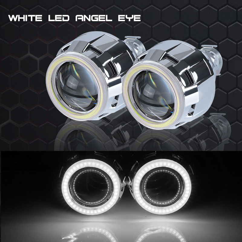 2 vnt. 2,5 colio Bi ksenonų projektoriaus lęšiai Hi-lo spindulys Naudokite H1 lemputes Auto priekinių žibintų lęšių lempa automobiliui H4 H7 priekinis žibintas LHD RHD