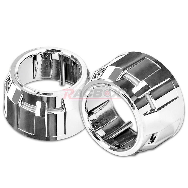 2,5-tolline projektori läätsemask Auto esitulede hõbedased mustad kaitsekatted bi-ksenoon-HID-objektiivi jaoks LHD RHD esituled isetegemisel autode moderniseerimiseks