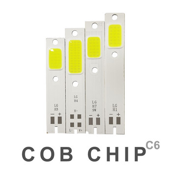10PCS COB LED чипове за C6 Крушки за автомобилни фарове H1 H4 H7 HB3 HB4 880 H13 9004 9007 Източник на светлина за автоматични фарове C6 COB чип 6000K