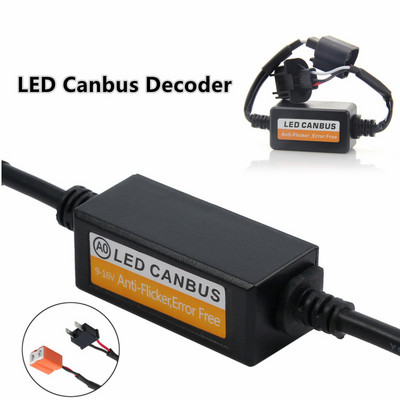 LED Headlight Decoder Adapter Canbus Anti-Flicker Harness Bulbs Resistor For SUV Fog Lights H4 H7 H1 9005 Adapter Anti-Flicker