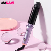 Μικρή βούρτσα για μπούκλες μαλλιών Κεραμική χτένα για μπούκλες κατά του εγκαυμάτων 2 σε 1 ίσιο και μπούκλο χτένισμα μαλλιών για χρήση στο ταξίδι στο σπίτι