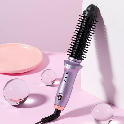 Μικρή βούρτσα για μπούκλες μαλλιών Κεραμική χτένα για μπούκλες κατά του εγκαυμάτων 2 σε 1 ίσιο και μπούκλο χτένισμα μαλλιών για χρήση στο ταξίδι στο σπίτι
