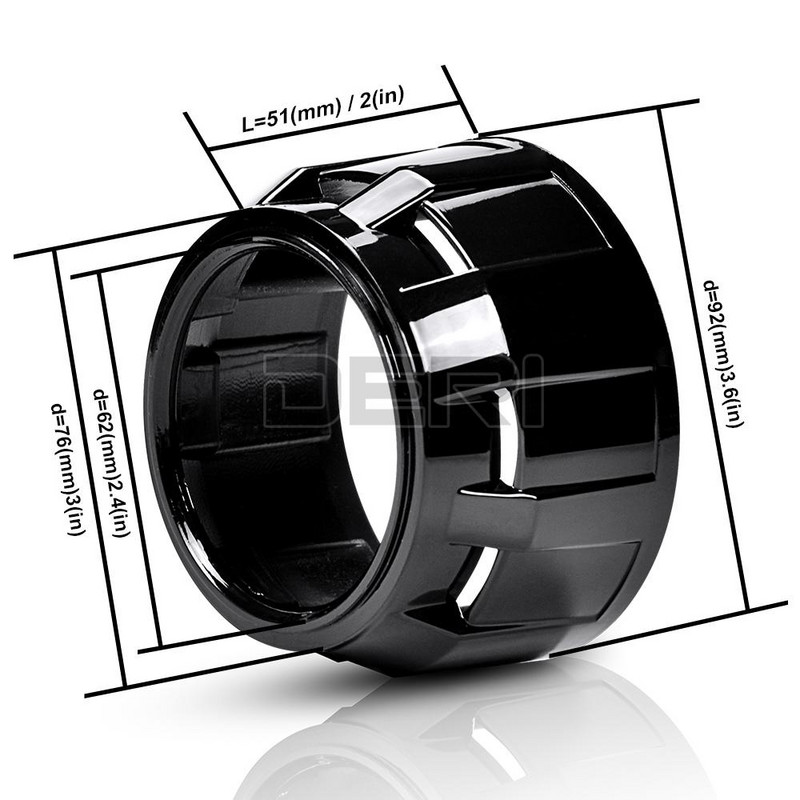 2,5-inčni automobilski Bi Xenon HID projektor Len Shell Prednja svjetla Maska objektiva Automobilska prednja svjetla Retrofit Poklopac leća Poklopci za stil automobila