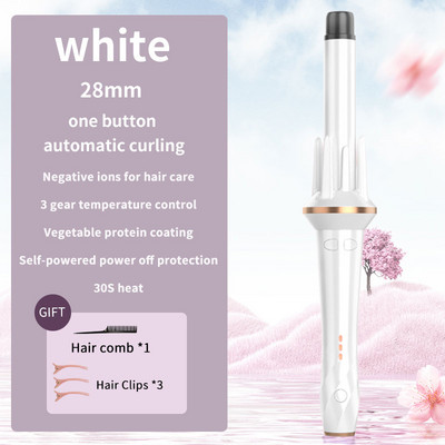 Automaatne elektriline lokirullid 28mm keraamilised lokitangid, Reguleeritava temperatuuriga aniooniga kiiresti soojenevad lokirullid