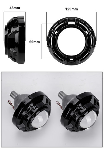 3,0-инчови капаци за проектор за Hella 3R G5/Koito Q5 обектив Би-ксенонова рамка на фаровете Модернизирани капаци на лещите Автомобилни светлини Аксесоари