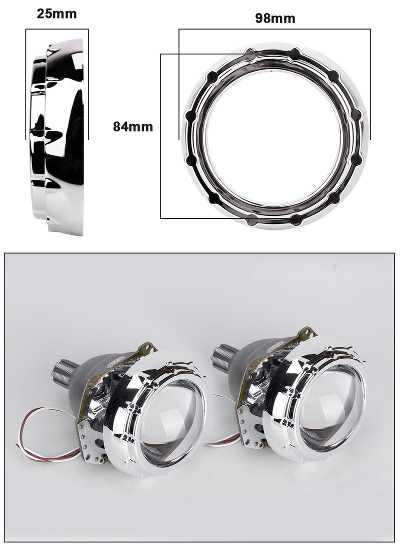 3,0-инчови капаци за проектор за Hella 3R G5/Koito Q5 обектив Би-ксенонова рамка на фаровете Модернизирани капаци на лещите Автомобилни светлини Аксесоари