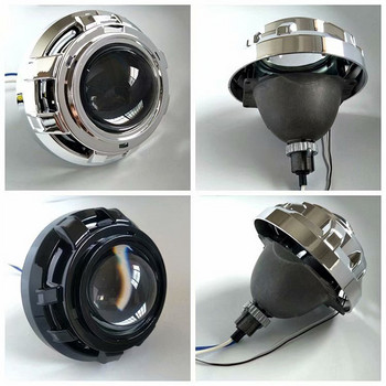 2PCS Car Styling 3,0 ιντσών κάλυμμα φακού προβολέα Q5 Bi-xenon HID Projector Shroud Μάσκα LHD RHD HID Headlight Car Lens Shroud