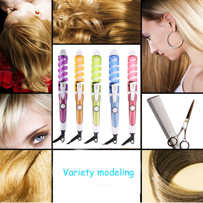 1 τεμ. Αυτόματο A Hair Stick Σπιράλ Κεραμικό Dry and Wet O Hair curler Ανθεκτικό και ασφαλές κατά του εγκαυμάτων Ηλεκτρικό μπούκλωμα V Hair Curler