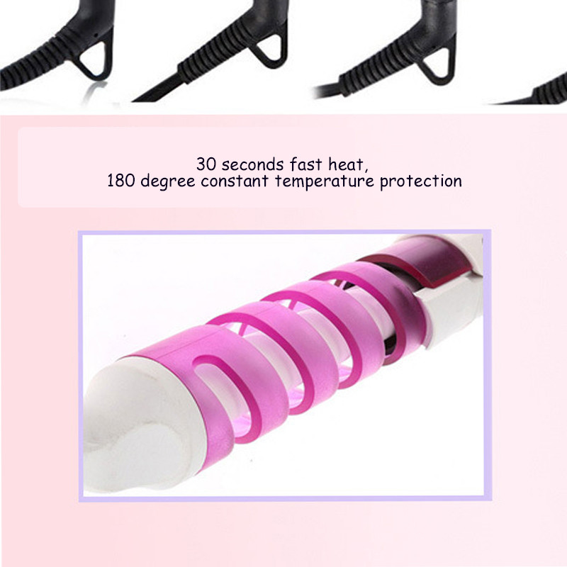 1 τεμ. Αυτόματο A Hair Stick Σπιράλ Κεραμικό Dry and Wet O Hair curler Ανθεκτικό και ασφαλές κατά του εγκαυμάτων Ηλεκτρικό μπούκλωμα V Hair Curler