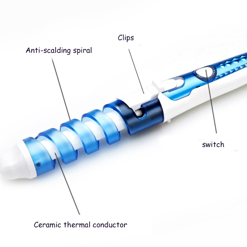 1 τεμ. Αυτόματο A Hair Stick Σπιράλ Κεραμικό Dry and Wet O Hair curler Ανθεκτικό και ασφαλές κατά του εγκαυμάτων Ηλεκτρικό μπούκλωμα V Hair Curler