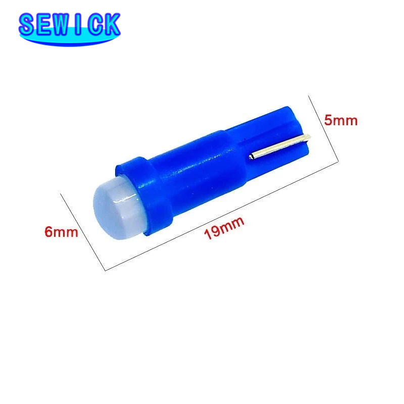 Soodushinnaga 500 tk Parim hind T5 1 LED COB auto sisemus armatuurlaua mõõtur tuled instrument Hoiatusindikaator signaalpirnid W1,2W