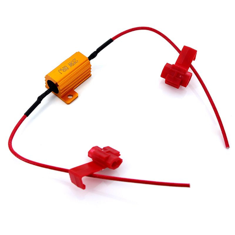 LED automobilio šviesos atsparumas 25W 6/8/10/25Ω apkrovos rezistoriai posūkio signalo žibinto valstybinio numerio lempai