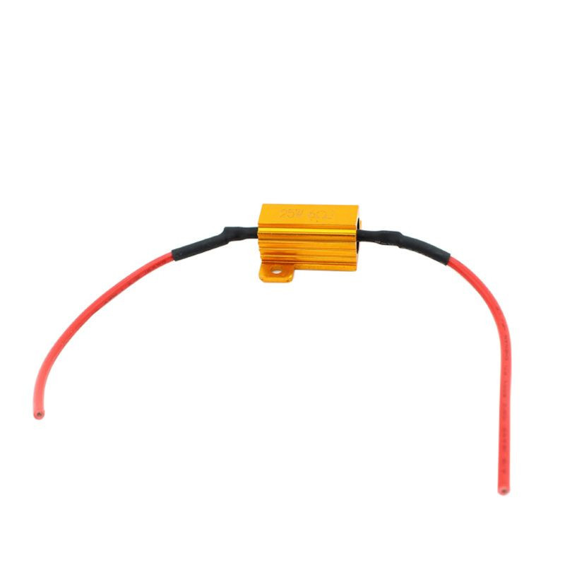 LED automobilio šviesos atsparumas 25W 6/8/10/25Ω apkrovos rezistoriai posūkio signalo žibinto valstybinio numerio lempai