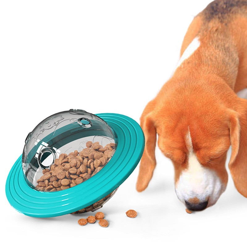 Lendava taldriku kujuga trummel Aeglase lekkega toidusöötja Mänguasjakoera isetoitja Kassi ja koera lekkiv aeglane toit Pusletööriist Koeratarvikud