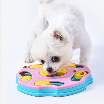 Куче Пъзел Играчки Грамофон Бавно захранване Образователна играчка Интерактивна изтичаща купа за храна Бавно ядеща купа Домашна котка Игра за обучение на кучета