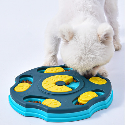 Koerte puslemänguasjad Pöördlaud Aeglane söötja Hariv mänguasi Interaktiivne lekkiv toidukauss Aeglaselt söömiskauss Lemmikkassi koera koolitusmäng