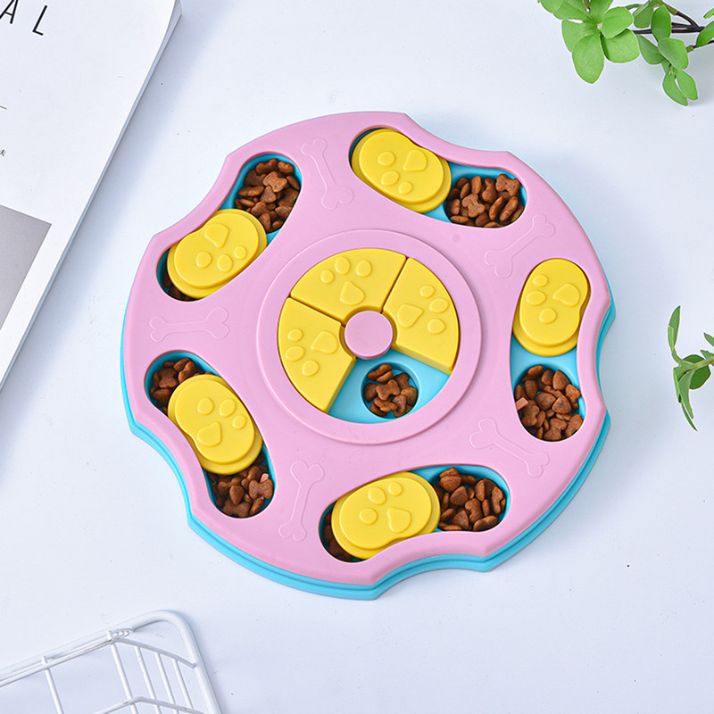 Koerte puslemänguasjad Pöördlaud Aeglane söötja Hariv mänguasi Interaktiivne lekkiv toidukauss Aeglaselt söömiskauss Lemmikkassi koera koolitusmäng