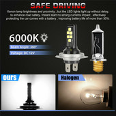 CAR H7 H4Combo LED priekšējo lukturu komplekts spuldžu tālās tuvās gaismas 60W 52000LM 6000K komplekts automašīnu priekšējo lukturu spuldzes (LED) automašīnu lukturi automašīnām, daļa