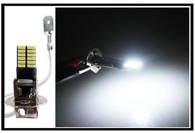 2PCS H1 H3 Canbus LED крушка Автомобилен фар за мъгла Фар 4014 24SMD 5w 12V 24V Светлини за движение Motorcyce Лампа за автомобил Камион Фар за мъгла