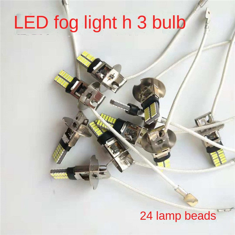 2TK H1 H3 Canbus LED pirn auto udutule esituli 4014 24SMD 5w 12V 24V sõidutuli mootorratta lamp autole veoauto udutuli
