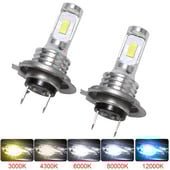 2tk H7 H4 H11 LED auto esitule pirn 20000Lm juhtmevaba ventilaatorita disain CSP kiip LED esilatern autodele 80W 12V 6000k valge