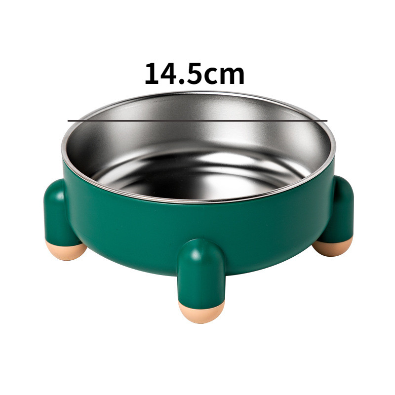 Láb nyak kutya ütközésgátló tál kellékek kisállat kisállat védő mosdókagyló kisállat acél magas kutya rozsdamentes tál kutya csúszásgátló ételtál