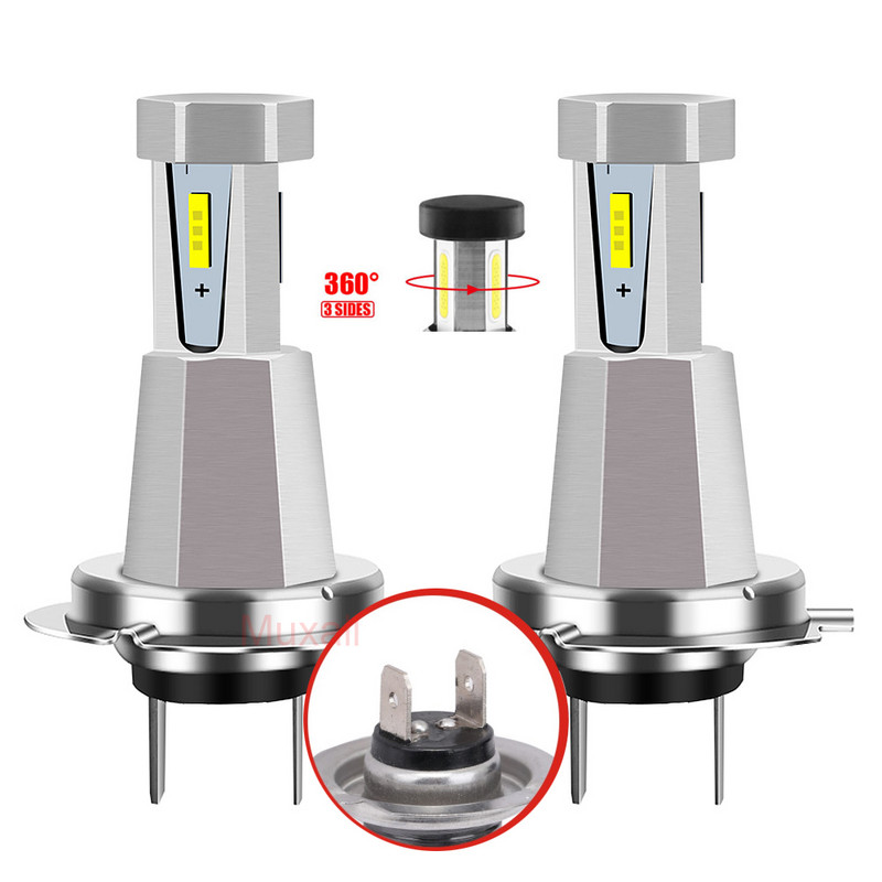 50000LM H4 H7 H11 LED automobilių priekiniai žibintai Canbus be klaidų 120W 6000K automobilių priekinių žibintų lemputės 1: 1 mini diodų automatiniai žibintai 12V 24V sunkvežimis
