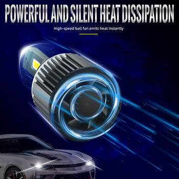 2Pcs Turbo H15 Led Bulbs Canbus 80W 50000Lm Φώτα αυτοκινήτου 12V 24V CSP Super Bright Auto Lamps For Vw Golf Audi Kia Bmw