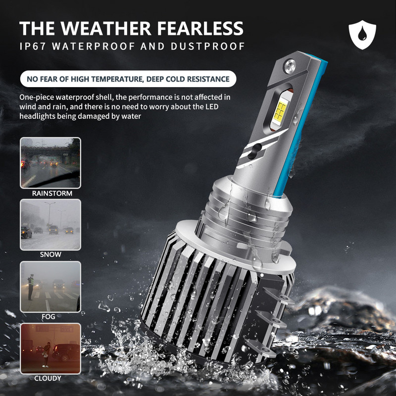 2tk Turbo H15 Led pirnid Canbus 80W 50000Lm auto tuled 12V 24V CSP Super Bright auto lambid Vw Golf Audi Kia Bmw jaoks