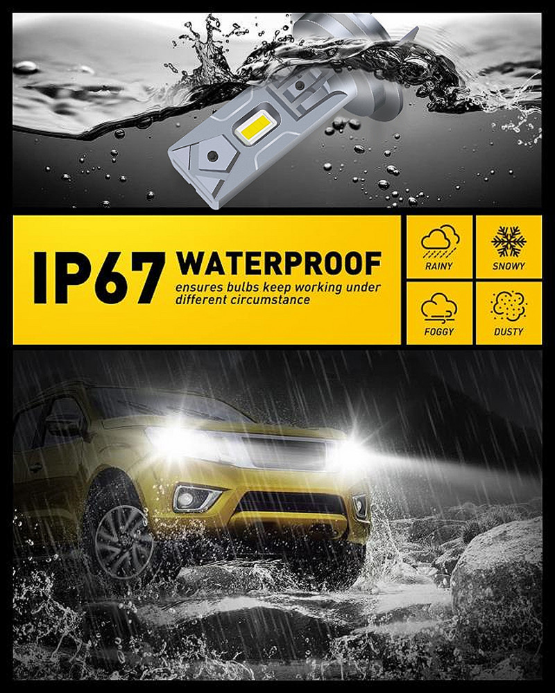 2vnt X5 Turbo H7 LED lemputės Wirelass CSP Chip High Power 120W 58000LM Skirtas Mercedes W211 W203 automobilio priekinių žibintų priekinių žibintų rūko žibintas