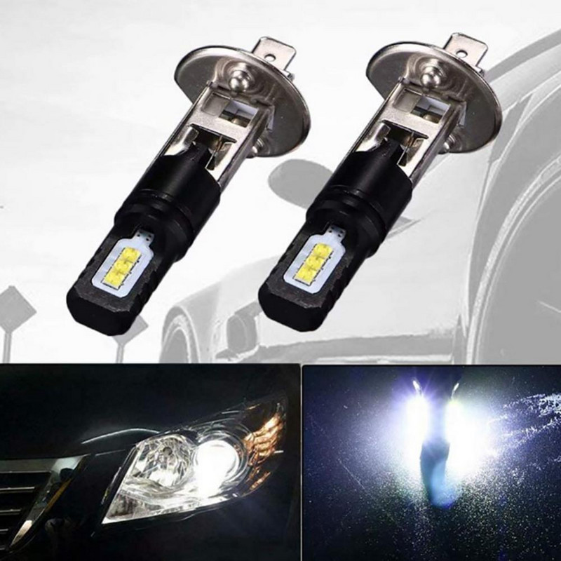 Auto LED-udu udutulelatern H3 / H1 80W CSP 2525 6LED ülihele lamp suure võimsusega esilatern udutule pirnid autotuled