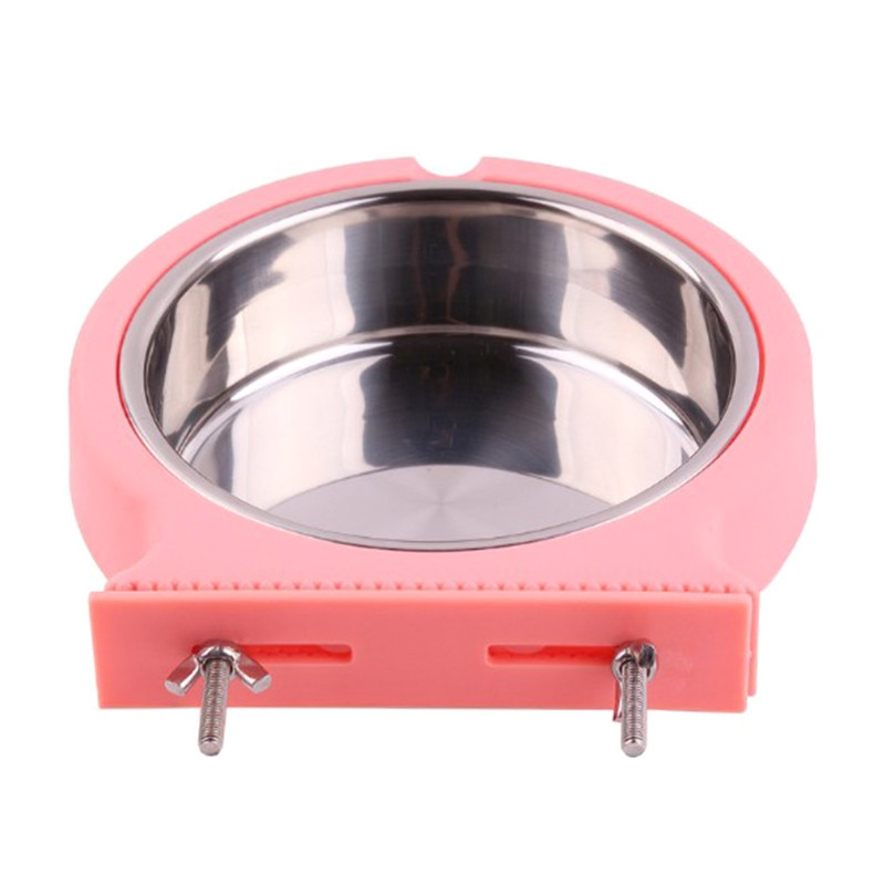 Y5LE Crate Dog Bowl Nerezová závesná miska do klietky Odnímateľná miska na krmivo a vodu