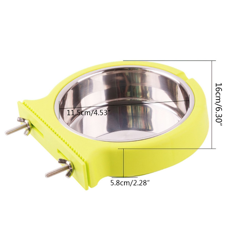 Y5LE Crate Dog Bowl Nerezová závesná miska do klietky Odnímateľná miska na krmivo a vodu