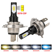 2Gb H4 H7 LED automašīnas priekšējais lukturis H11 H8 H9 automašīnas miglas lukturis H1 H3 9005 HB3 9006 HB4 spuldzes Auto braukšanas gaitas gaisma 12V 6000K