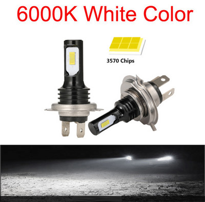 2Gb H4 H7 LED automašīnas priekšējais lukturis H11 H8 H9 automašīnas miglas lukturis H1 H3 9005 HB3 9006 HB4 spuldzes Auto braukšanas gaitas gaisma 12V 6000K